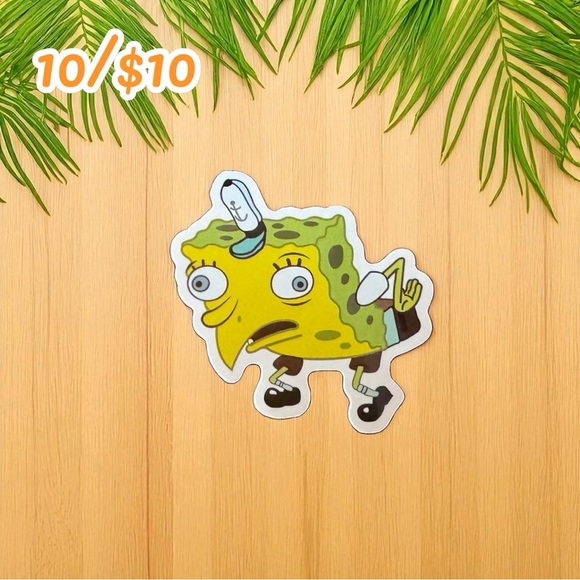 Funny SpongeBob Meme Sticker – Mocking Pose – Waterproof Vinyl Decal - Picture 1 of 1